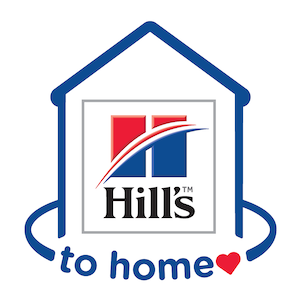 Logo of Hill's inside a house outline with "to home" text and a heart symbol.