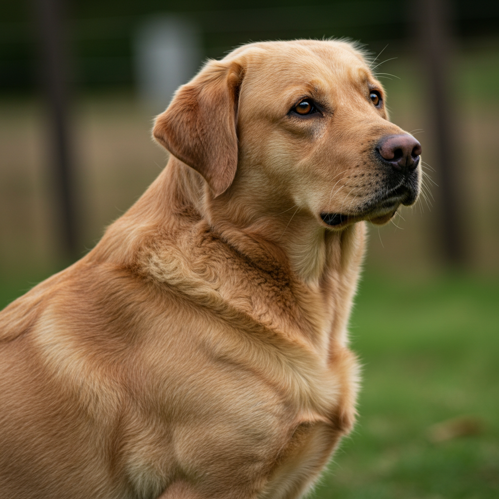happy labrador dog
